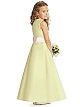 Rear View Thumbnail - Butter Yellow & Blush Flower Girl Dress FL4062