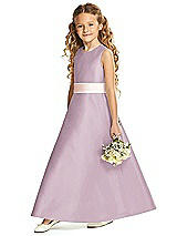 Front View Thumbnail - Suede Rose & Blush Flower Girl Dress FL4062