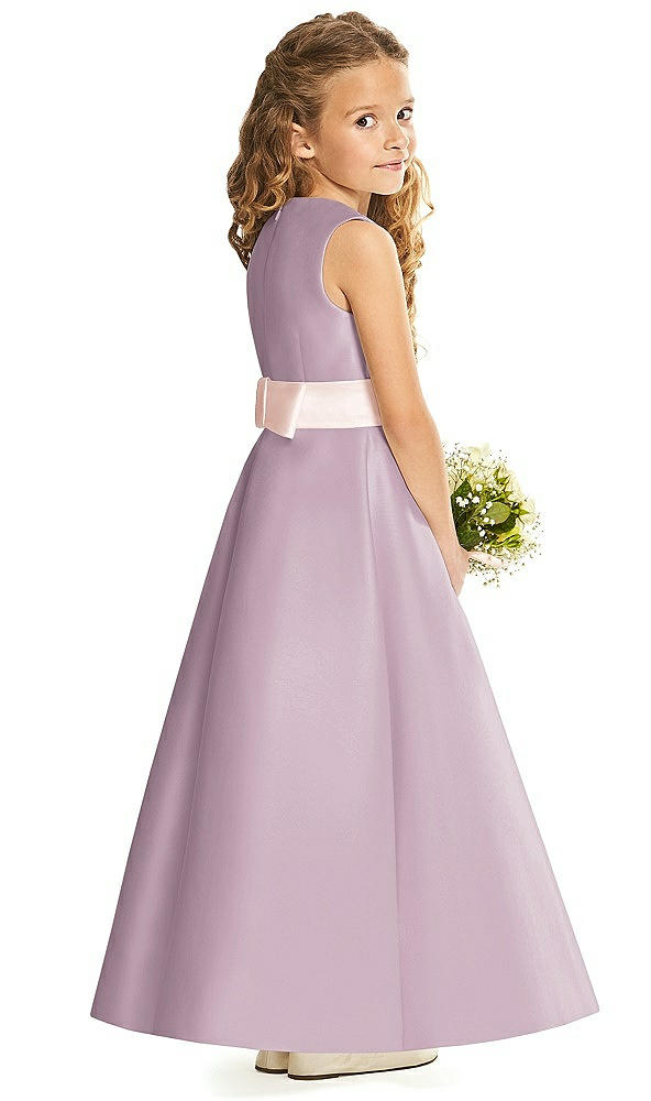 Back View - Suede Rose & Blush Flower Girl Dress FL4062