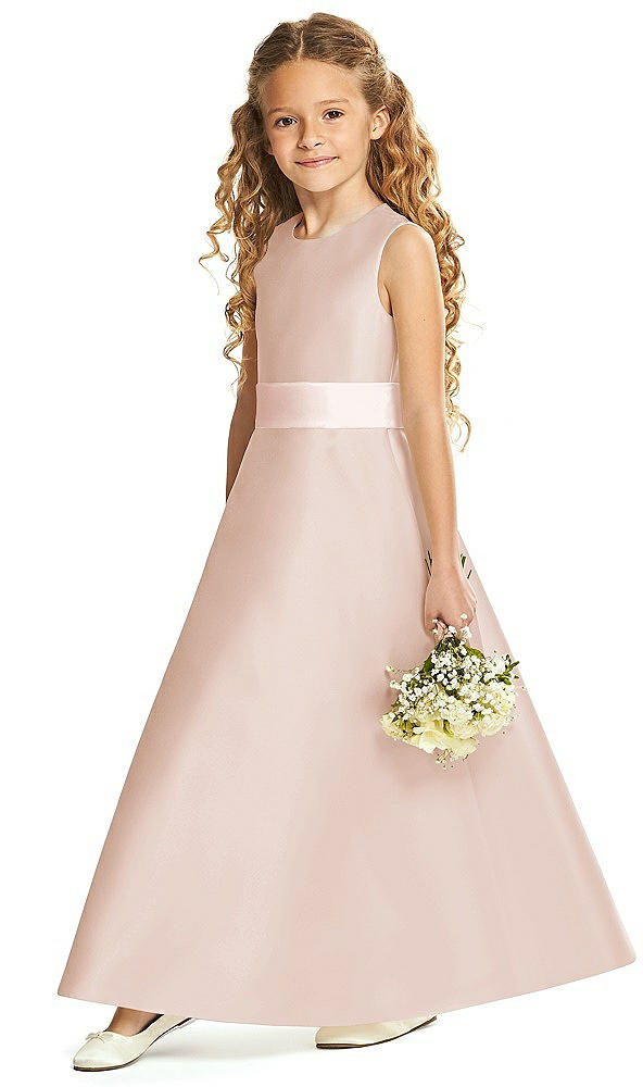 Front View - Cameo & Blush Flower Girl Dress FL4062