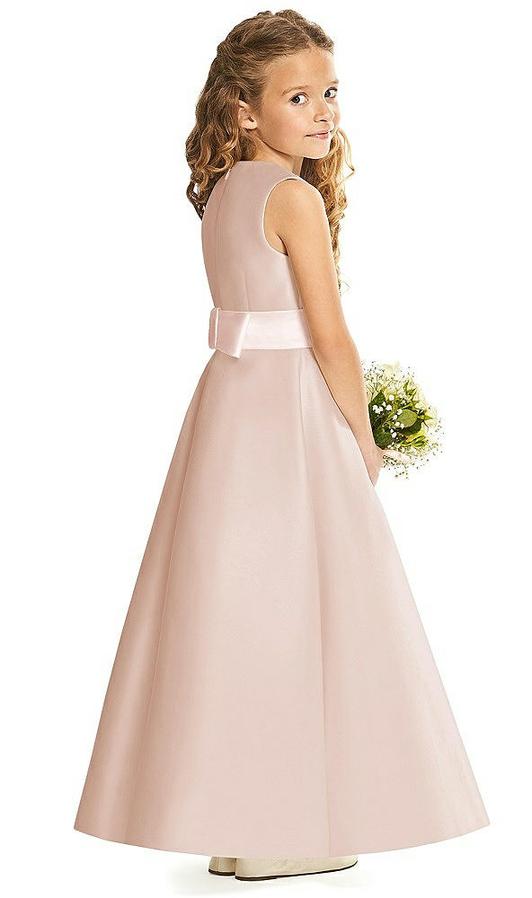 Back View - Cameo & Blush Flower Girl Dress FL4062