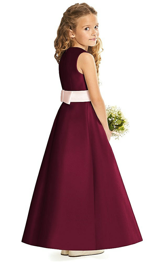 Back View - Cabernet & Blush Flower Girl Dress FL4062