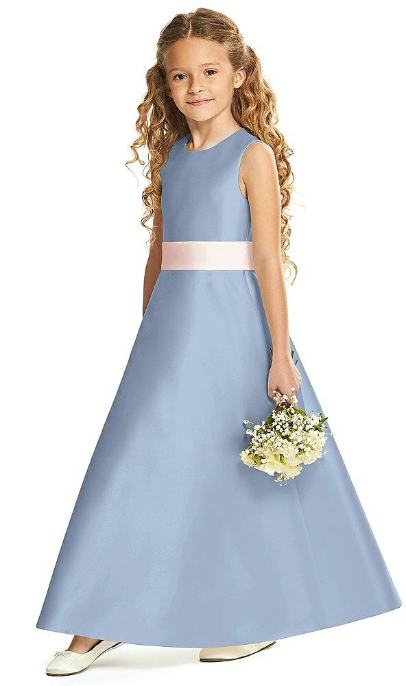 Front View - Cloudy & Blush Flower Girl Dress FL4062