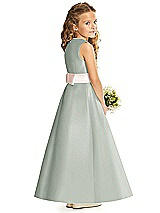 Rear View Thumbnail - Willow Green & Blush Flower Girl Dress FL4062