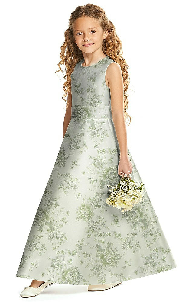 Front View - Sage Cottage Rose Flower Girl Dress FL4062FP