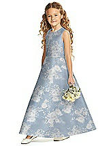 Front View Thumbnail - Porcelain Blue Seraphina Floral Flower Girl Dress FL4062FP