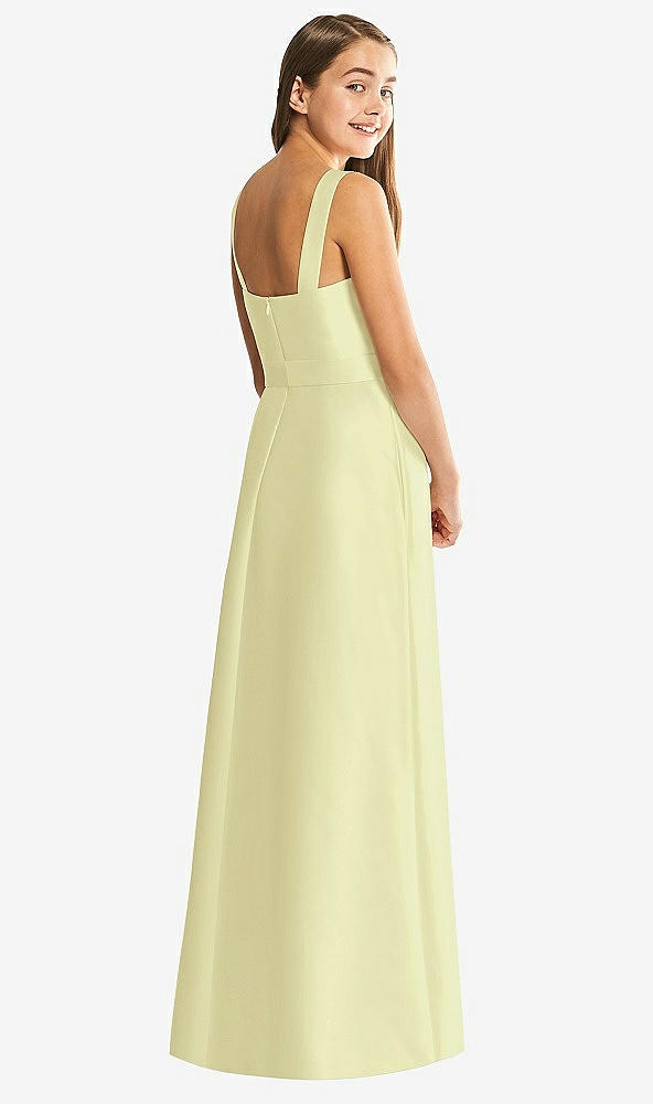 Back View - Butter Yellow Alfred Sung Junior Bridesmaid Style JR544