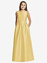 Front View Thumbnail - Maize Alfred Sung Junior Bridesmaid Style JR544