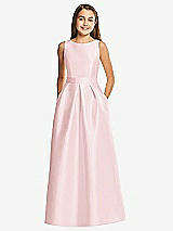 Front View Thumbnail - Ballet Pink Alfred Sung Junior Bridesmaid Style JR544