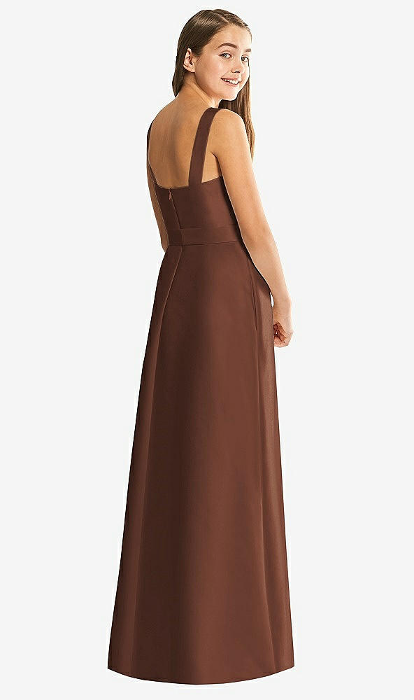 Back View - Cognac Alfred Sung Junior Bridesmaid Style JR544