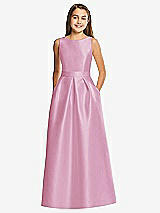 Front View Thumbnail - Powder Pink Alfred Sung Junior Bridesmaid Style JR544