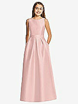 Front View Thumbnail - Rose - PANTONE Rose Quartz Alfred Sung Junior Bridesmaid Style JR544