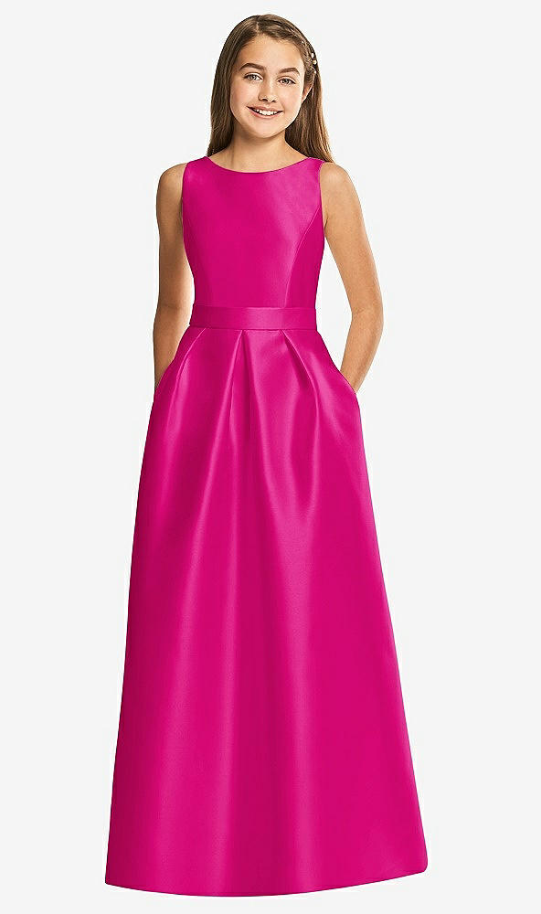 Front View - Think Pink Alfred Sung Junior Bridesmaid Style JR544