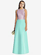 Rear View Thumbnail - Coastal & Suede Rose Alfred Sung Junior Bridesmaid Style JR545