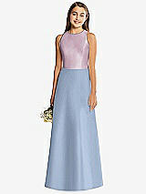 Rear View Thumbnail - Cloudy & Suede Rose Alfred Sung Junior Bridesmaid Style JR545