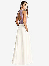 Front View Thumbnail - Ivory & Suede Rose Alfred Sung Junior Bridesmaid Style JR545