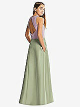 Front View Thumbnail - Sage & Suede Rose Alfred Sung Junior Bridesmaid Style JR545