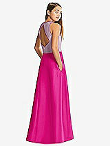 Front View Thumbnail - Think Pink & Suede Rose Alfred Sung Junior Bridesmaid Style JR545