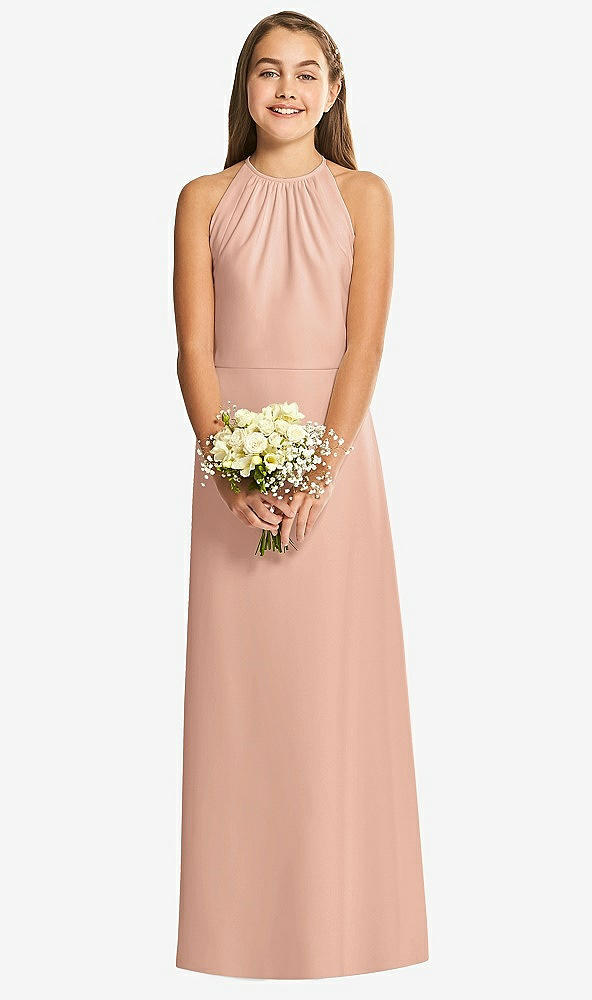 Front View - Pale Peach Social Junior Bridesmaid Style JR547