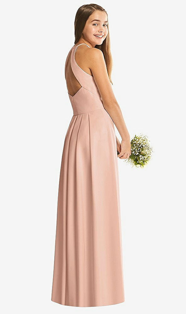 Back View - Pale Peach Social Junior Bridesmaid Style JR547