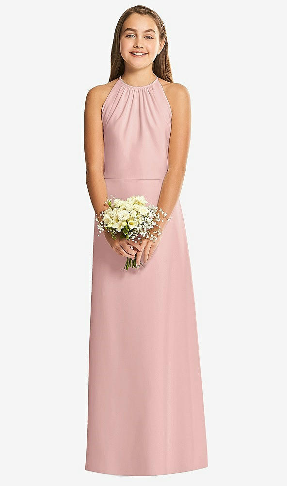 Front View - Rose - PANTONE Rose Quartz Social Junior Bridesmaid Style JR547