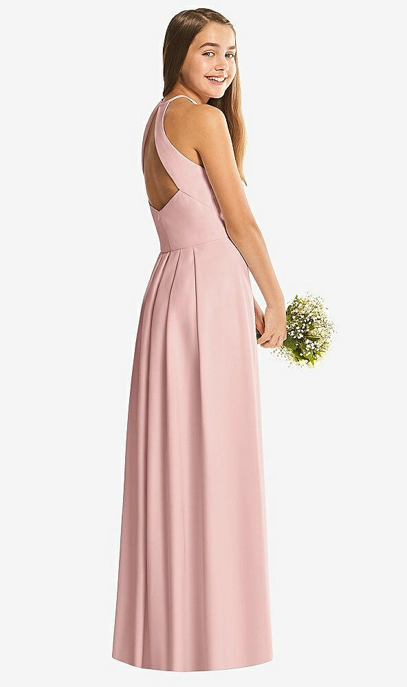 Back View - Rose - PANTONE Rose Quartz Social Junior Bridesmaid Style JR547