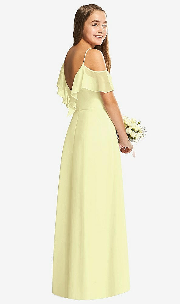 Back View - Butter Yellow Dessy Collection Junior Bridesmaid Dress JR548