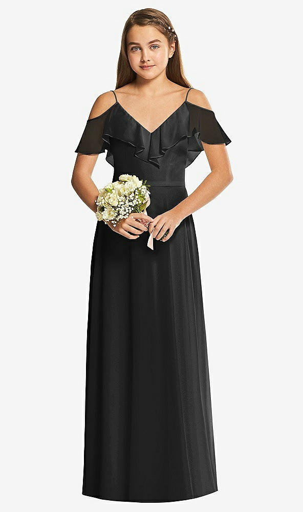 Front View - Black Dessy Collection Junior Bridesmaid Dress JR548