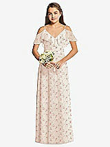 Front View Thumbnail - Coquette Floral Print Dessy Collection Junior Bridesmaid Dress JR548