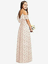 Rear View Thumbnail - Coquette Floral Print Dessy Collection Junior Bridesmaid Dress JR548