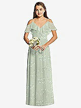 Front View Thumbnail - Vintage Primrose Sage Dessy Collection Junior Bridesmaid Dress JR548