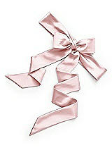 Rear View Thumbnail - Ballet Pink Satin Twill Flower Girl Sash