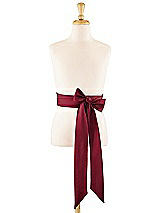 Front View Thumbnail - Burgundy Satin Twill Flower Girl Sash