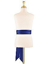 Alt View 1 Thumbnail - Cobalt Blue Satin Twill Flower Girl Sash