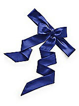 Rear View Thumbnail - Cobalt Blue Satin Twill Flower Girl Sash