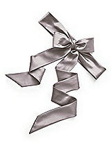 Rear View Thumbnail - Cashmere Gray Satin Twill Flower Girl Sash