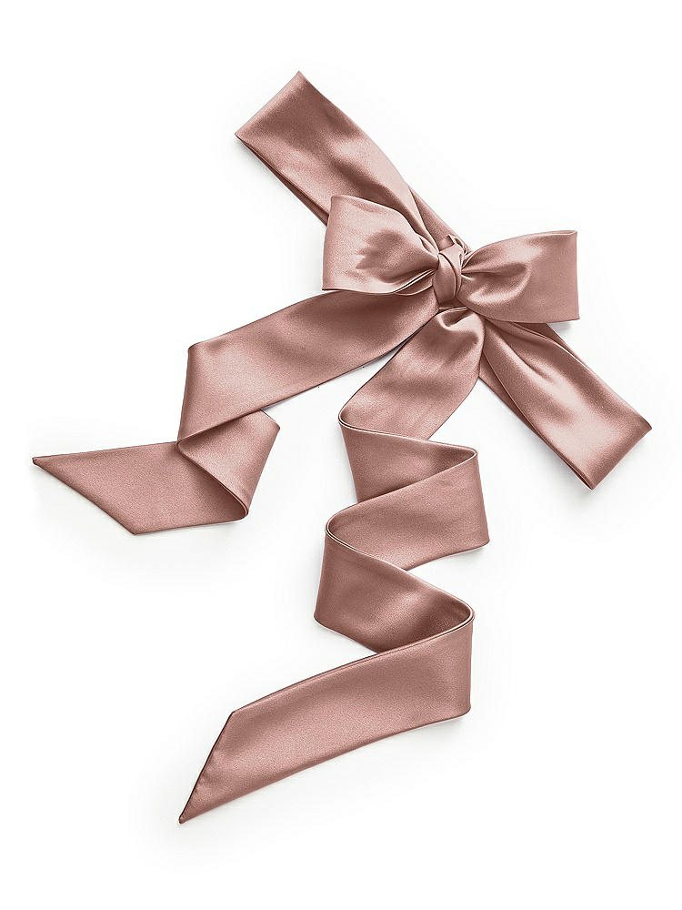 Back View - Neu Nude Satin Twill Flower Girl Sash