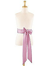 Front View Thumbnail - Powder Pink Satin Twill Flower Girl Sash