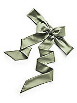 Rear View Thumbnail - Sage Satin Twill Flower Girl Sash