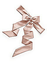 Rear View Thumbnail - Toasted Sugar Satin Twill Flower Girl Sash