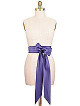 Alt View 1 Thumbnail - Grape Satin Twill Wedding Sash