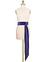 Front View Thumbnail - Grape Satin Twill Wedding Sash