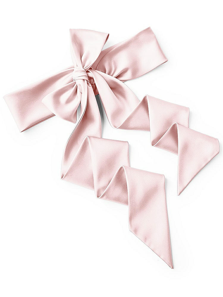 Back View - Ballet Pink Satin Twill Wedding Sash