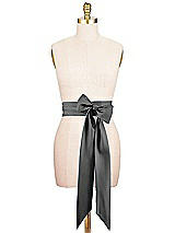 Alt View 1 Thumbnail - Black Satin Twill Wedding Sash