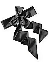 Rear View Thumbnail - Black Satin Twill Wedding Sash