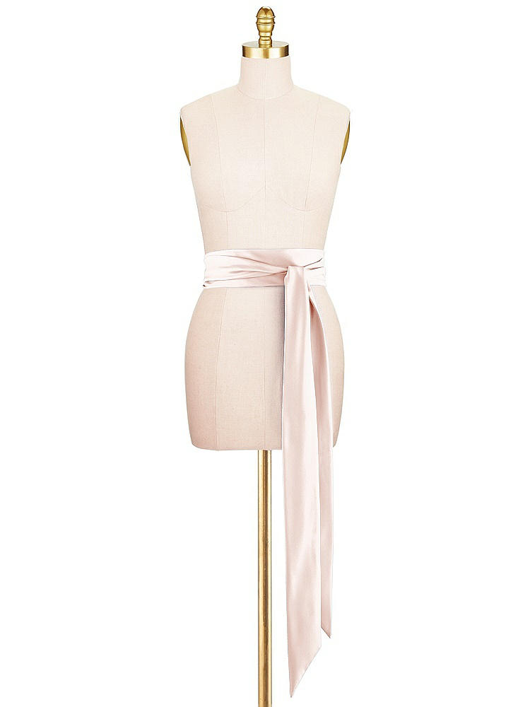 Front View - Blush Satin Twill Wedding Sash