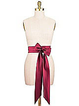 Alt View 1 Thumbnail - Cabernet Satin Twill Wedding Sash