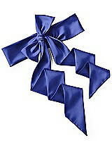 Rear View Thumbnail - Cobalt Blue Satin Twill Wedding Sash