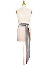 Front View Thumbnail - Cashmere Gray Satin Twill Wedding Sash