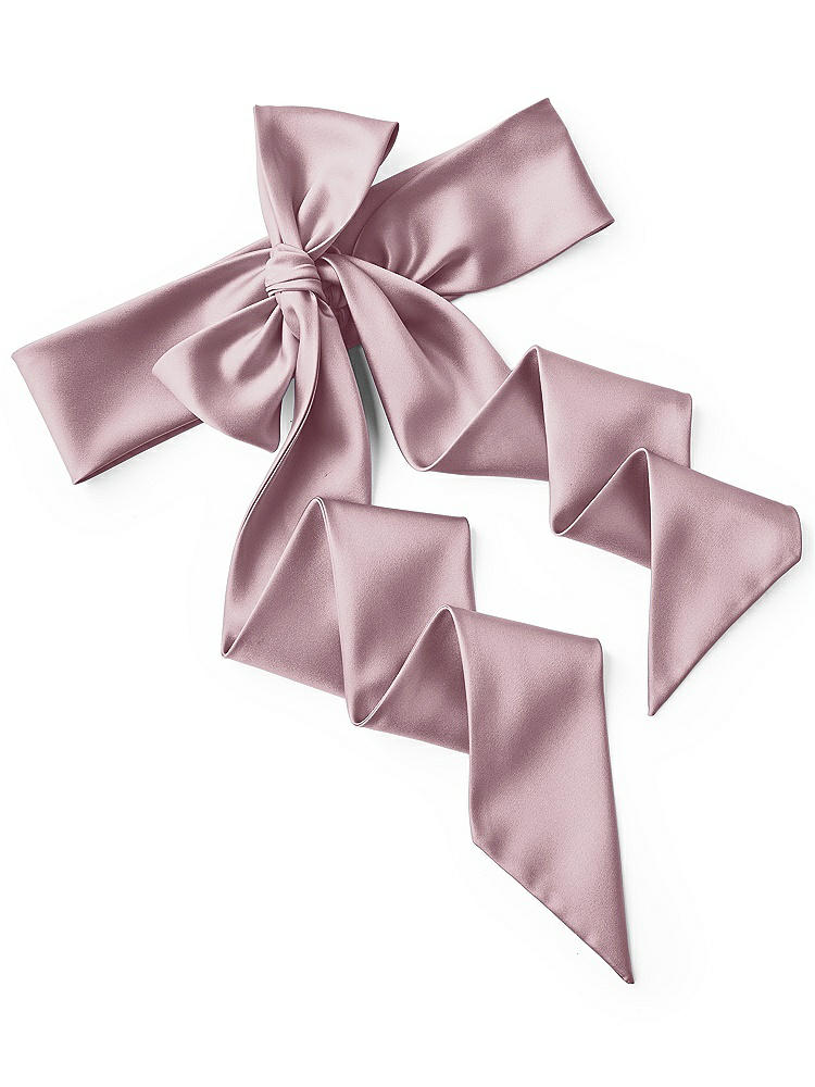 Back View - Dusty Rose Satin Twill Wedding Sash